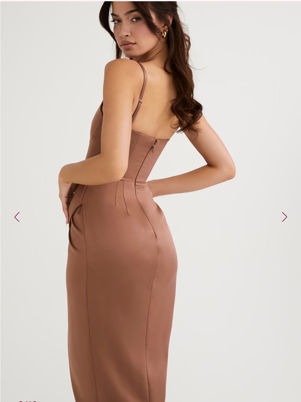 house of cb Satin Dress - Bronze - Picture 4 of 9